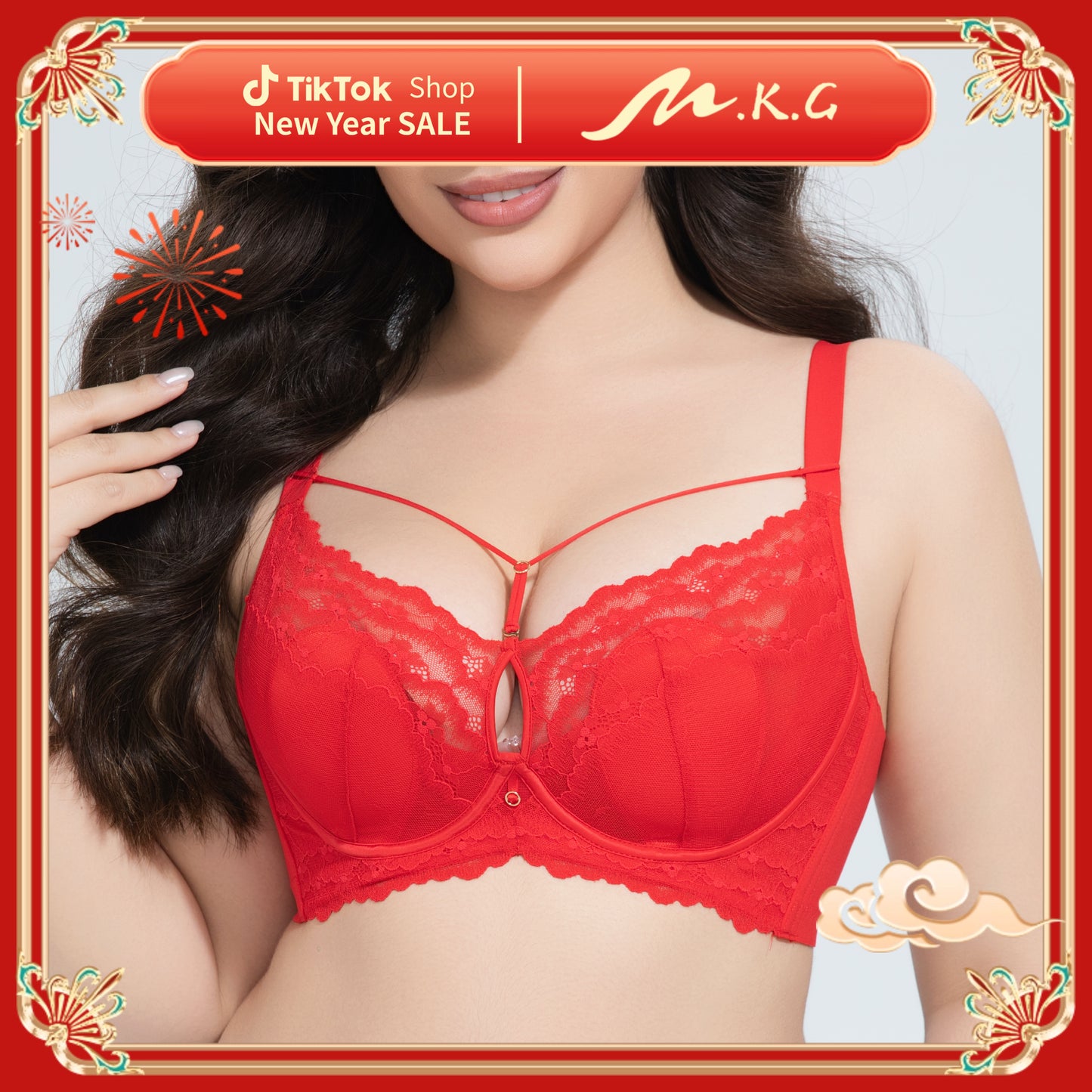 MOKONGFU Women's Lace Push Up Bra #7129