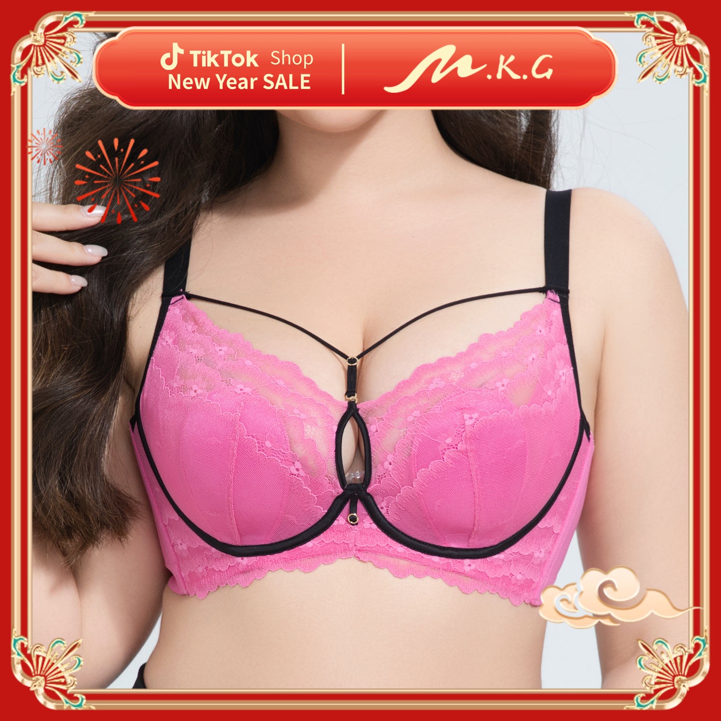 MOKONGFU Women's Lace Push Up Bra #7129